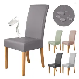 Chair Covers Anti-scratch For Cover Waterproof Seat Room Elastic Dining Stretch Leather Case Fabric Anti-dirty