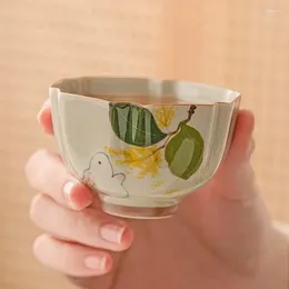 Tea Cups 50ml Plant Ash Hand-painted Ceramic Cup Master Single Teacups Household