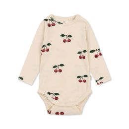 Baby Girl Clothes KS Brand 2023 New Autumn Baby Romper Cute Cherry Print Jumpsuit Infant Boys T-shirts Pants Toddler Girl Outfit