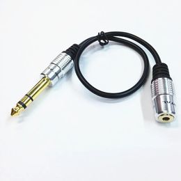 2024 new New Audio Aux 6.35mm 1/4" Male To 3.5mm Female 1/8" Stereo Headphone Plug Adapter Converter Cable 0.3m adapter cable for