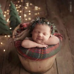 Swaddling 2023 Newborn clothing Christmas theme photography modeling hat wrap blanket set