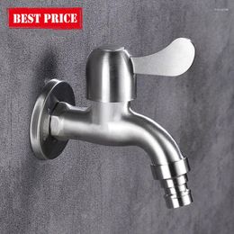 Bathroom Sink Faucets S097 G1/2" Tap Washing Machine Stainless Steel Faucet Bibcock Single Cold