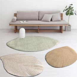 Carpets Nordic Luxury Leaf Home Floor Rugs Modern Carpet For Living Room Sofa Chairs Area Mat Bedroom Bathroom Anti-Skid Tapis