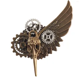 Brooches Steampunk Gear Brooch Decorative Party Costume Jewelry Trendy Creative Angel Wing For Shirts Blouse Gowns Dress Hat