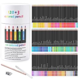 Pencils New 120 Colour Professional Colour Pencil Set Oily Colour Tin Box Colour Drawing Pencil Lapices De Colores School Artist Supplies