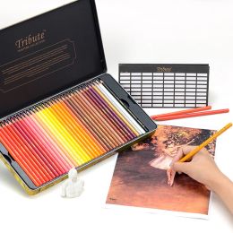 Pencils Marco Tribute Masters 100/120 Color Pencil Set Professional Oil Watercolor Pencil Sketch Drawing For Artists Student Supplies