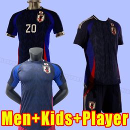 Men Kids Japan 24 25 Soccer Jersey away blue TSUBASA 2024 2025 World Cup ATOM Japanese Football Shirt HONDA KAGAWA OKAZAKI Child Adult Full Set Socks