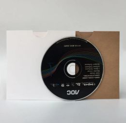 Bags 20 PCs CD DVD Disc Paper Sleeves Envelope Packaging Case Cover Bag Holder Cardboard Paperboard Simple Design Brown White