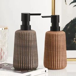 Liquid Soap Dispenser Ceramic Dispensers 400ML Hand Wash Bottle Shower Gel Shampoo Bottles Bathroom Accessories