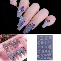 1pc Lace Relief Butterfly 3D Acrylic Mould Totem Silicone Nail Art Decorations Nails DIY Nail Art Templates Rose Nails Mould