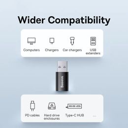 Baseus USB OTG Data Transfer Adapter Type C Female to USB Male Converter Fast Charging Adapter For Laptop Macbook Samsung