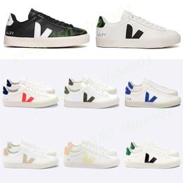 2024 Classic French Brazil Green Low-carbon Life V Organic Cotton Flats Platform Sneakers Women Casual Classic White Designer Shoes Mens Loafers 36-45 Y43