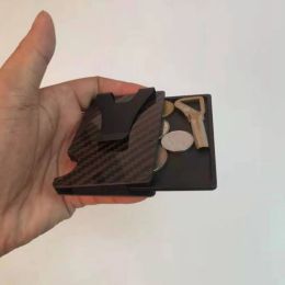 New Coin Tray Aluminium Metal For Wallet Case Purse Card Holder Key Desk Tray Man Mini Slim Aluminium Case Black