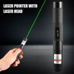 2pcs Powerful Green Laser Sight 10000m 532nm Laser Pointer Powerful Adjustable Focus Lazer with Laser Pen Head Burning Match