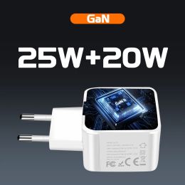 45W GaN USB C Charger PD 25W Type C Fast Charging Mobile Phone Charger Adapter For iPhone 15 14 Pro Max Samsung S23 S22 Xiaomi