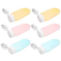 Storage Bottles 6 Pcs Skin Care Product Empty Skincare Cleasing Milk Travel Lotion Pe Suede