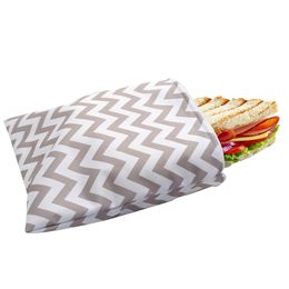 3pcs Washable Reusable Bread Sandwich Bag Waterproof Snack Bag Pouch Zipper Type Eco Friendly Lunch Bags for Child School Bag