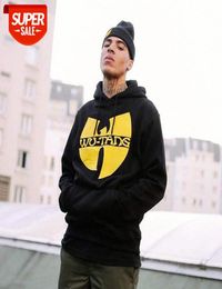 American retro high street hiphop rap Wutang hooded sweater plus velvet padded hoodie teenager pullover XB4r2657381