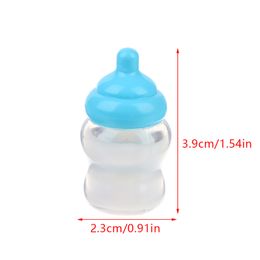 1Pc Kids Pretend Play Games Toys Mini Nipple Baby Doll Pacifier Bottle For Doll House Feeding DIY Accessories Random Color