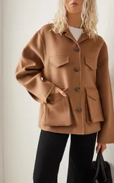 Gaoding toteme cashmere wool suit jacket pocket 24 autumn/winter women's commuting retro camel fur