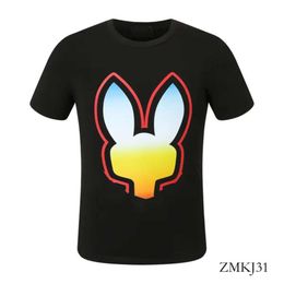 Psyco Bunny Rabbits Summer Designer Tshirt Casual T Shirt Mens Womens Skeleton Pattern Rabbit Tshirt Brand Psyco Short Sleeve Bunny Shirts 1990