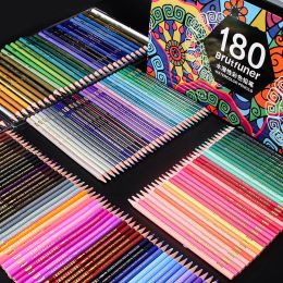 Pencils Brutfuner 12/48/120/160/260 Professional Oil Colored Pencils Wood Watercolor Pencils Drawing Pencil Set For School Art Supplies