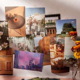 Mr. Paper INS Landscape Stickers Book Handbook Decorative Base Materials Aesthetic Stickers Art Supplies Stationery 50pcs/book