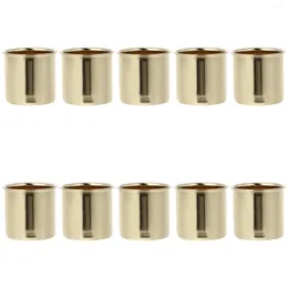 Candle Holders 10 Pcs Dining Room Table Decor Metal Cup Simple Candlestick Decorative Containers DIY Wreath Iron Holder