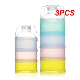 Storage Bottles 3PCS 4 Layers Bear Style Portable Baby Food Box Essential Cereal Infant Milk Powder Toddle Container