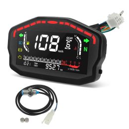 2,4 Cylinders Universal Speedometer Motorcycle LCD Digital Odometer Fuel Metre Display Dashboard Speedometer For Honda Yamaha