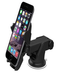 One Touch Car Mount Long Neck Universal Windshield Dashboard Mobile Phone Holder Strong Suction for Samsung S8 Plus iPhone 7 plus4309190