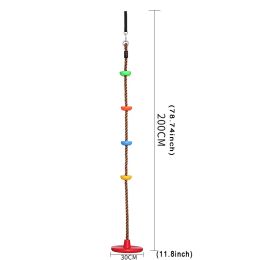 Heavy Duty Plastic Swing Seat - Indoor and Outdoor Climbing Rope with Disc Swing for Active Outdoor Play Playground Equipment