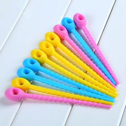 5 Pcs Food Grade Silicone Bag Ties Cable Management Zip Tie Twist All-purpose Multi-use Bag Clip Bread Tie Food Saver