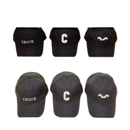 New Ce Family celins Baseball Hat Mens and Womens Fashionable and Minimalist C-letter Embroidered Sunscreen Hat Match Family Couple Duck Tongue Hat