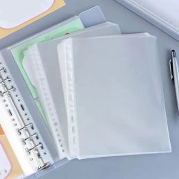 Folder 25Pcs/Set A5 Binder Sleeves Transparent File Holder Notebook 6 Hole Loose Leaf DIY Document Bag Protector Refill Inner Photocard