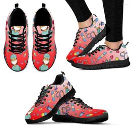 Casual Shoes INSTANTARTS Gradient Colour Surgeon Sneakers Supplies Print Summer Comfortable Breathable Fashion Zapatos