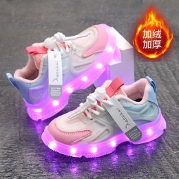 Zapatillas barn uppladdningsbar belysning avslappnad sko ny pojke lysande sko tjej sportskor dans spöke steg skor kidskor tennis