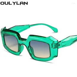 Sunglasses Oulylan 2024 Women's Vintage Brand Designer Irregular Sun Glasses Men Personality Funny Eyewear Black Green Shades