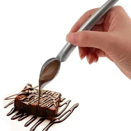 Baking Tools 1pc Chocolate Cream Spoon Stainless Steel For Coffee Cake Decoration Sauce Embellishment Confectionery Bakery