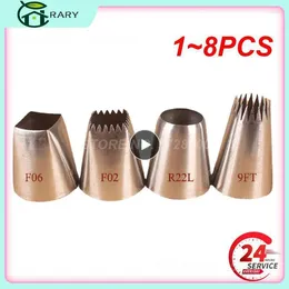 Baking Tools 1-8PCS Set Kitchen Gadgets 304 Stainless Steel Silver Pastry Nozzles Fondant Cakes Decor Cookies Supplies Big Style