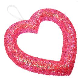 Decorative Flowers Love Wreath Outside House Decor Valentines Day Decoration Outdoor Wall Heart-shaped Indoor Decorations For Home Plastic