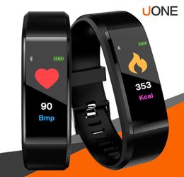 Original Colour LCD Screen ID115 Plus Smart Bracelet Fitness Tracker Pedometer Watch Band Heart Rate Blood Pressure Monitor Smart W4436870