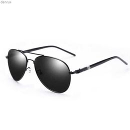 Sunglasses Polarized sunglasses for men and women colored reflective glasses driving sunglasses black neutral pilot lens UV400L240403