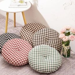 Pillow 45x45cm Checkerboard Fashion Dining Chair Pad Soft Relieve Fatigue Thickened Tatami Floor Sitting Mat