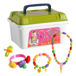 Pop Beads Kids Jewelry Making Kit for Girls 3 4 5 6 Year Old 338pcs Snap Beads Toddler Bracelet Making Kit Toy Gift for Little