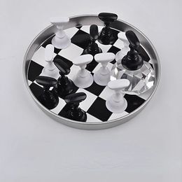 Innovative Lotus Seat Manicure Chessboard Plate Stand for Unique Nail Holder Solution