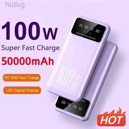 Cell Phone Power Banks 50000mAh 100W Super Fast Charging Power Bank Portable Charger Battery Pack Powerbank for iPhone Huawei Samsung New 2443