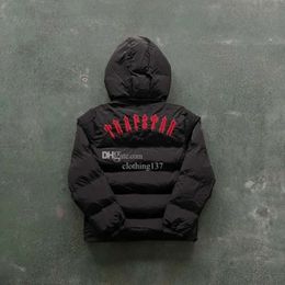 2024 Trapstars Black Classic Down Cotton Jacket with Thick Explosive Embroidered Street Coat nvf668