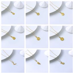 luxury necklace designer jewelry for women silver gold chain flower custom pendant luxury classic casual formal fashion party stainless steel necklace gift