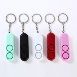 120dB Self Defense Anti-rape Device Attack Panic Dual Speakers Loud Alarm Alert Safety Personal Security Keychain Bag Pendant